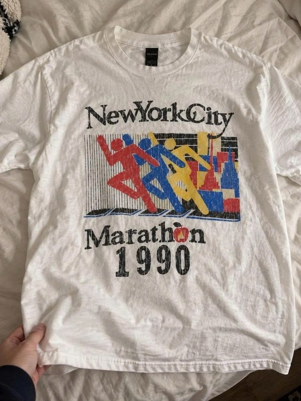 New York City Marathon 1990 Graphic Tee - White